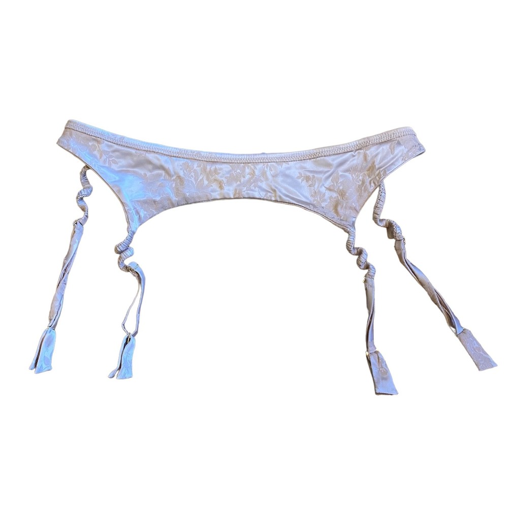 Victoria's Secret Size Small Cream Floral Garter Belt NWT